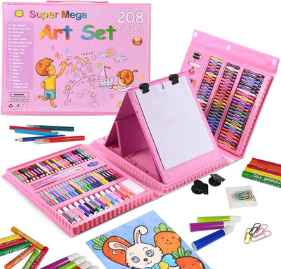 Mallette de Dessin et Peinture Complète (208 Pièces)